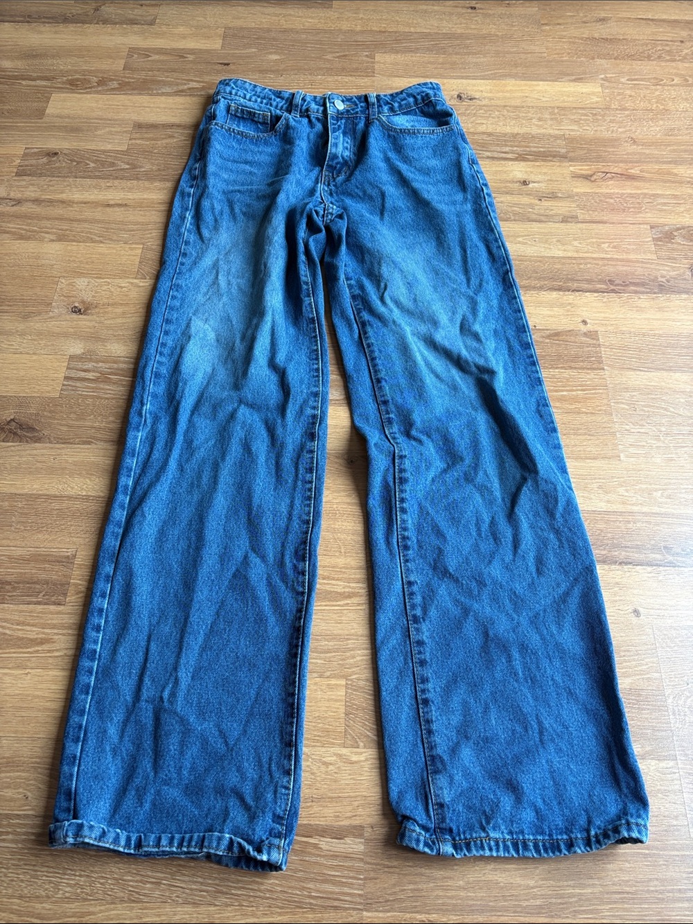 Blue Wide-Leg Jeans